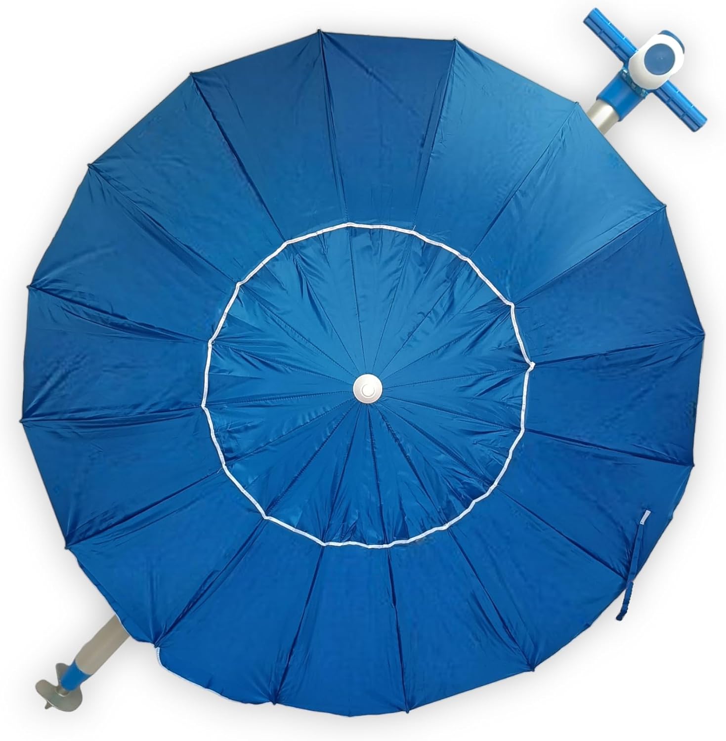 Pincho Sombrilla 200 cm 16 Varillas de fibra de vidrio, Tela de poliéster con Protección Solar UPF50+ (bloquea 99% de Rayos UV),Sombrilla de Playa/jardín de Aluminio de 2 m de diámetro.
