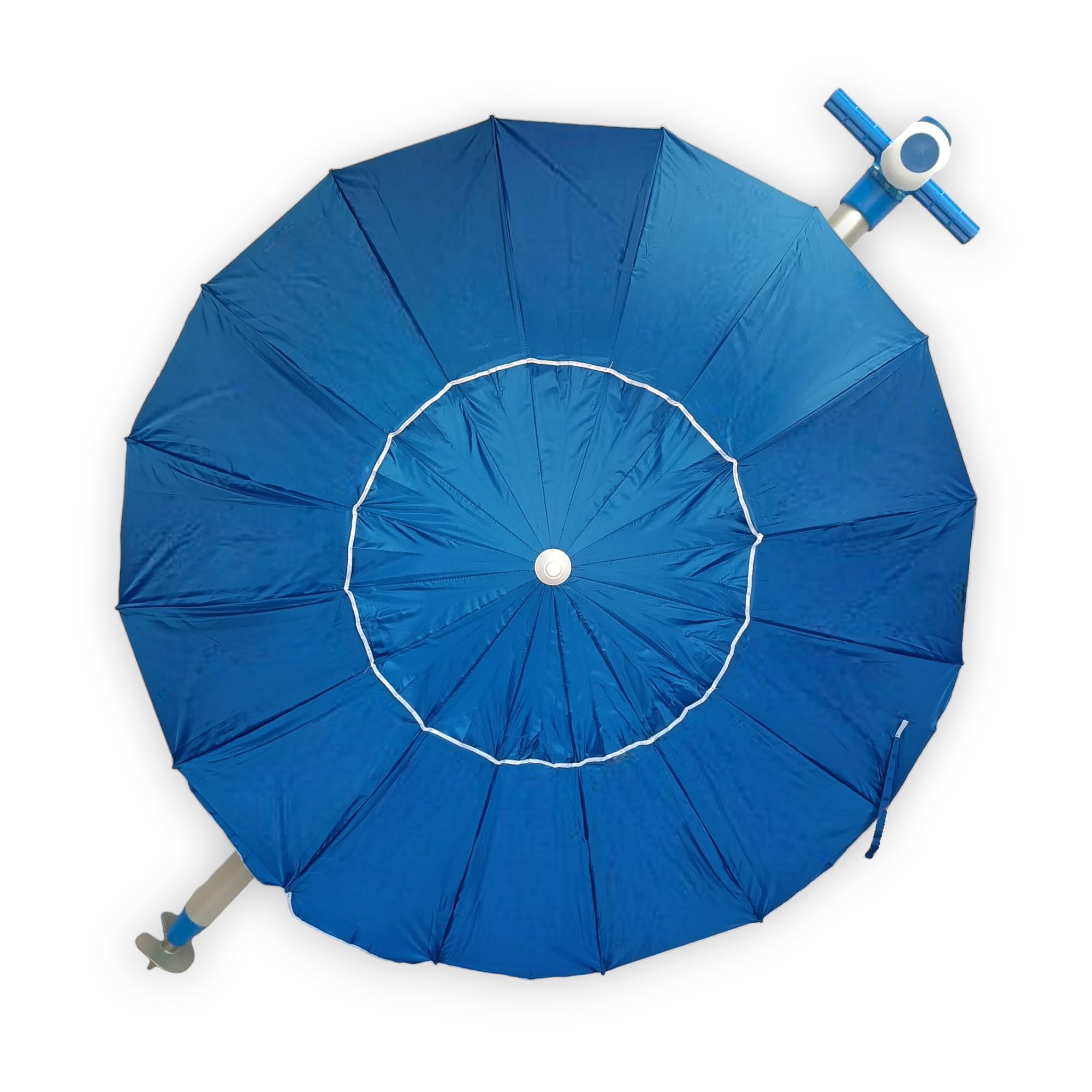 Pincho Sombrilla 200 cm 16 Varillas de fibra de vidrio, Tela de poliéster con Protección Solar UPF50+ (bloquea 99% de Rayos UV),Sombrilla de Playa/jardín de Aluminio de 2 m de diámetro.