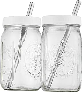 Reusable Wide Mouth Smoothie Boba Tea Cups (2-Pack, 32oz)