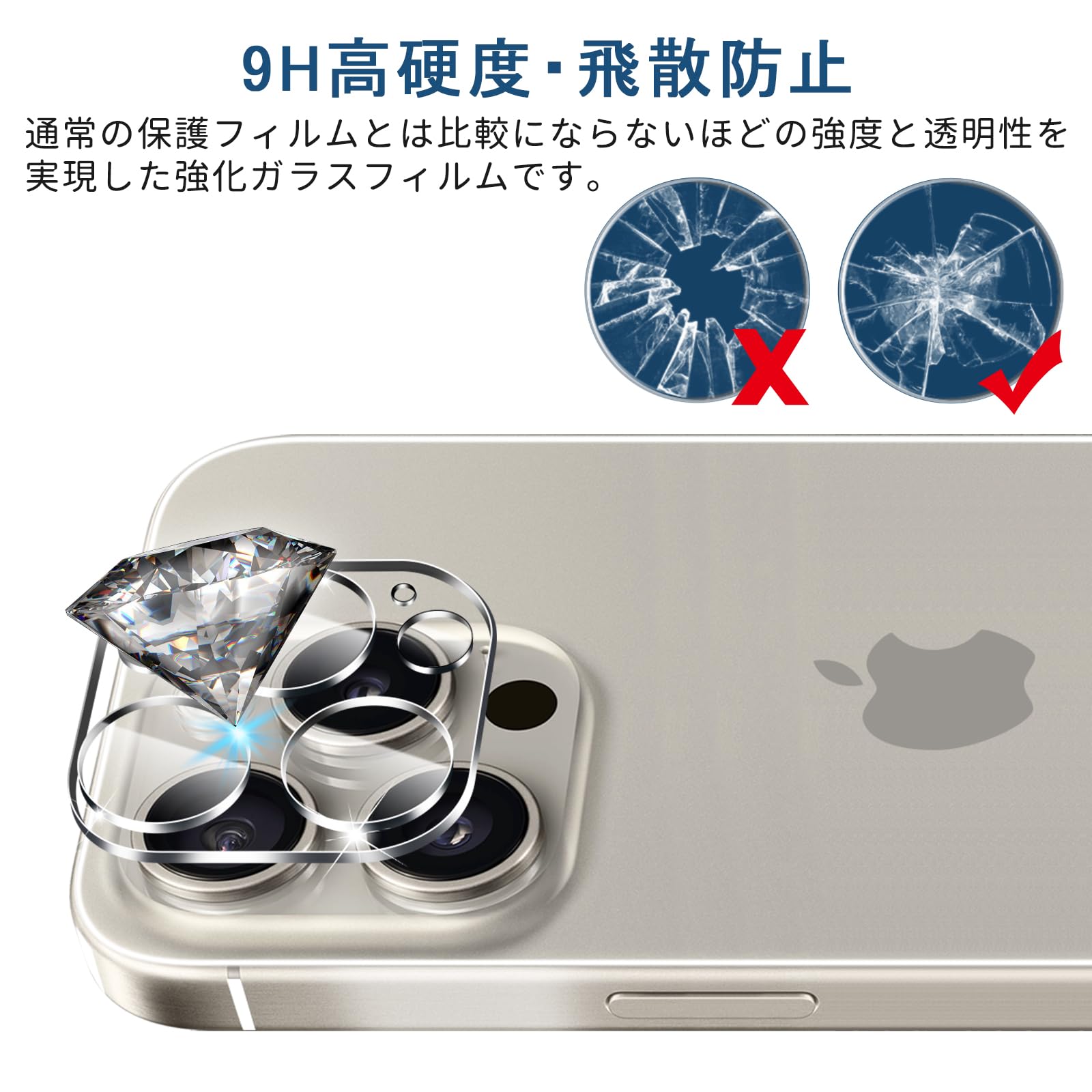 Amazon | 【日本旭硝子製】iPhone 15 Pro/ 15 Pro Max 専用 カメラ 