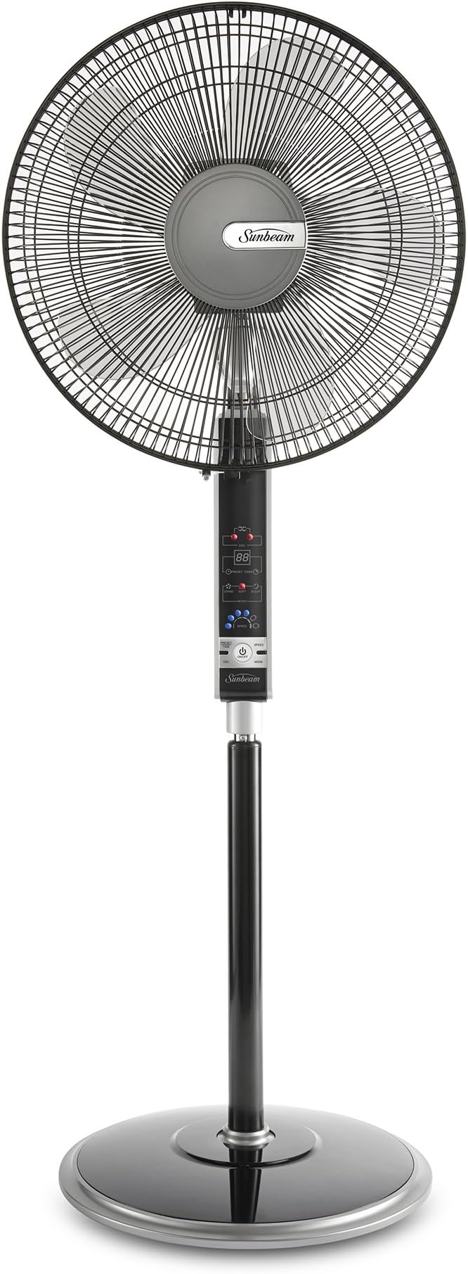 Sunbeam FA8900 40CM Pedestal Fan, Black Desk Fans