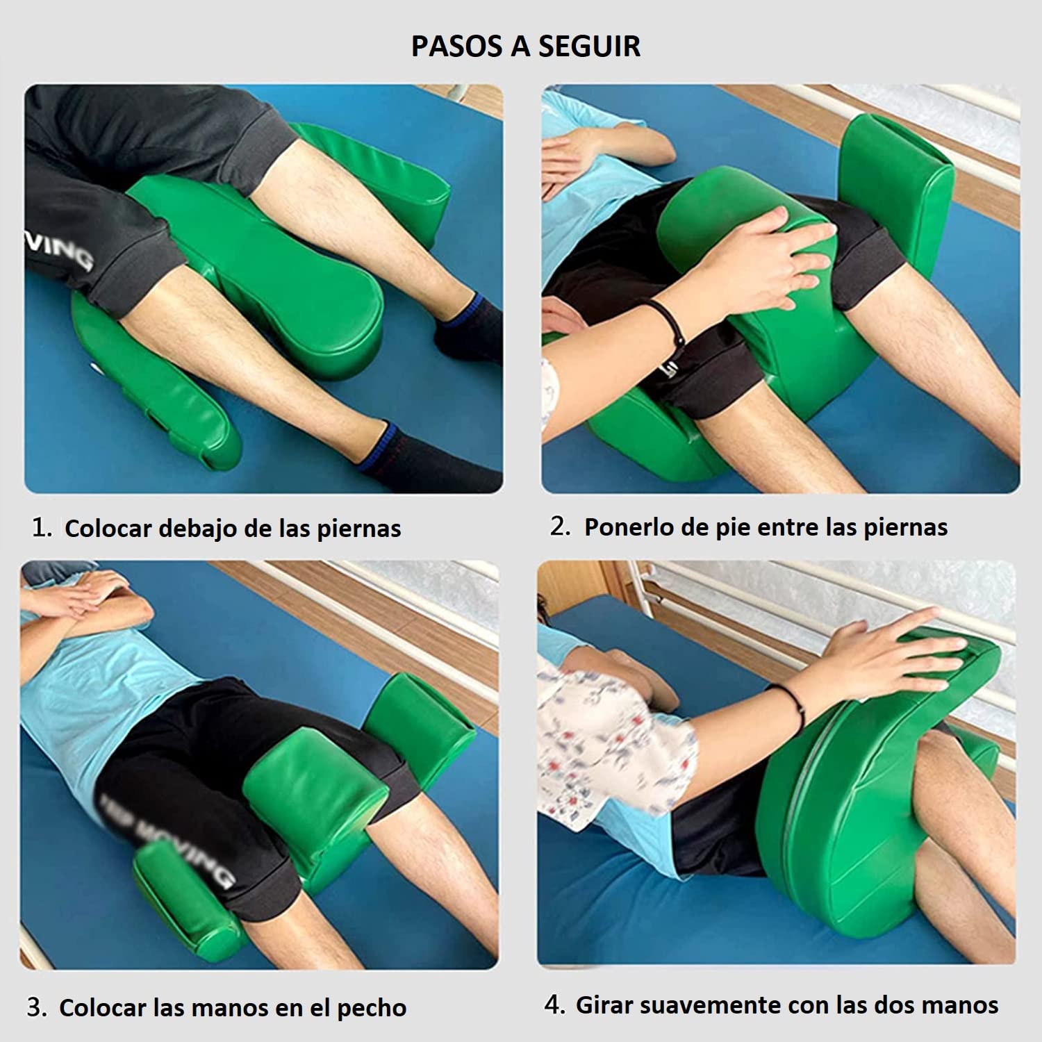 ABUBU Cojín volteador para Personas en Cama, Mayores, y Pacientes, Dispositivo de Giro en Forma de U, Ayuda para Cambios Posturales y antiescaras, Funda Impermeable Lavable, Modelo Premium