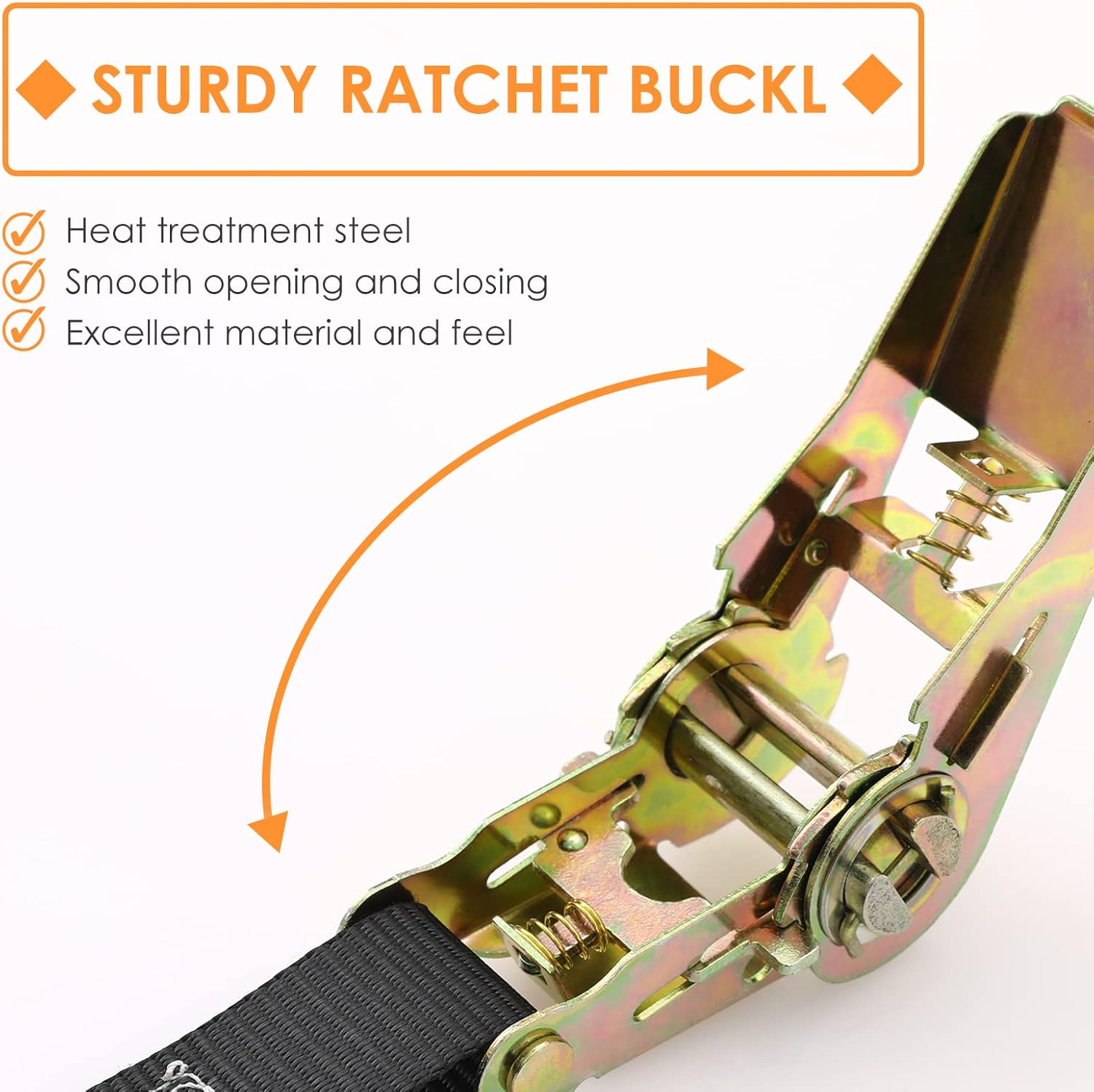 LIFERUN 10 Pack 1" x 20' Ratchet Straps Heavy Duty, 1760lbs Break Strength Endless Ratchet Strap, NO Hook, Tie Down Straps for Motorcycles, Goods, Luggage（Black &Blue）