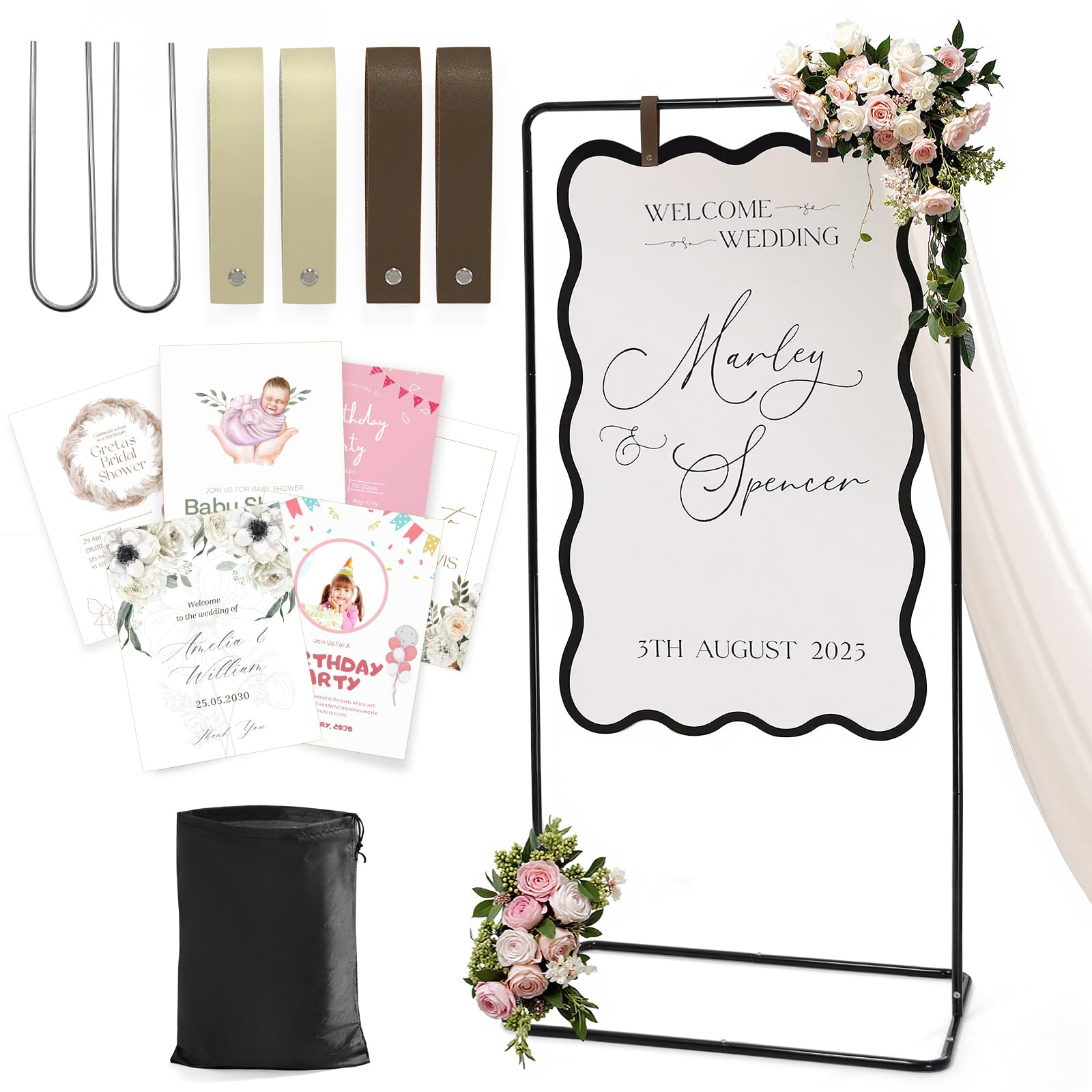 ウエルカムボード　UK-W7 Wedding Welcome Sign Stand, Welcome to our Wedding Sign Holder
