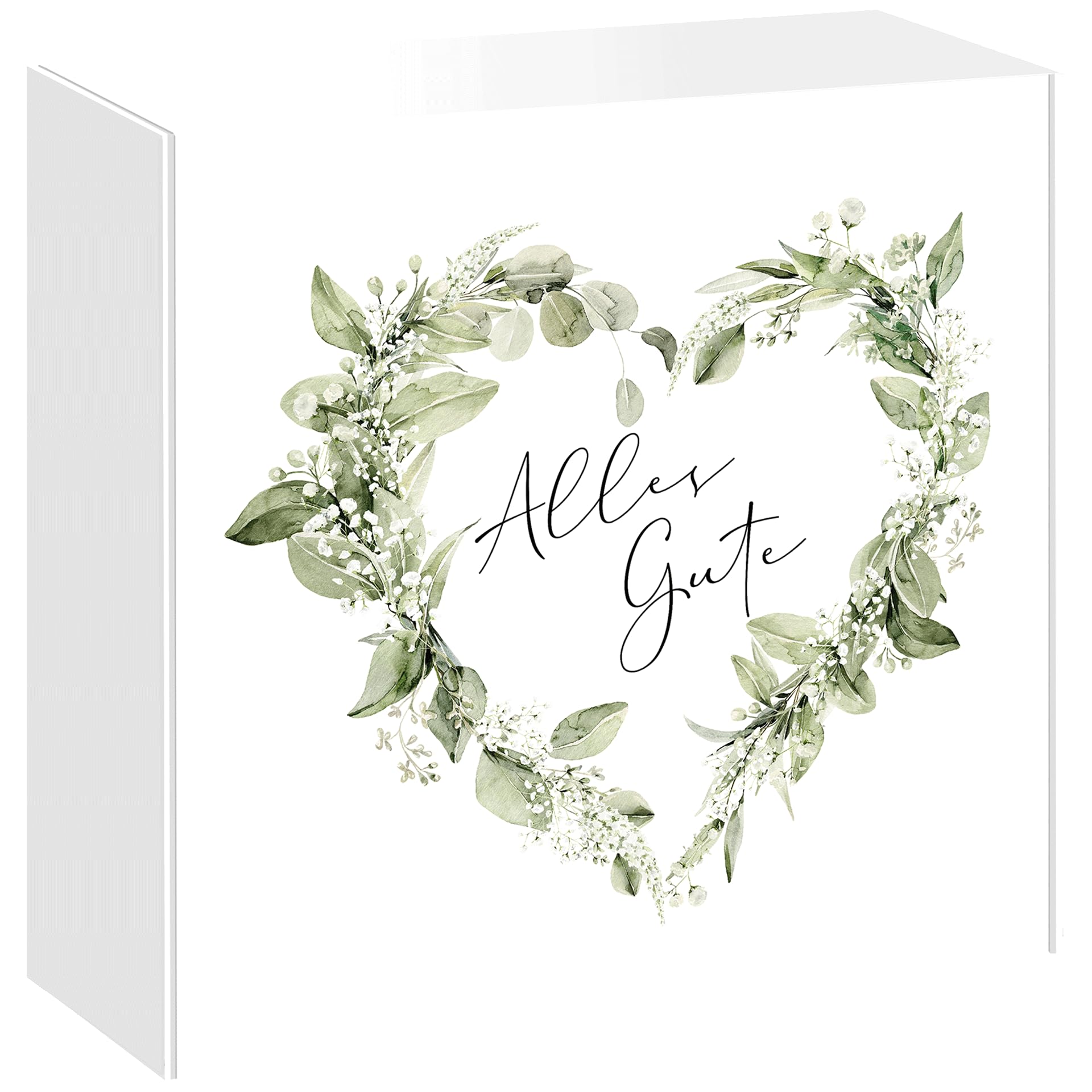 [BOXXCO] 25 Stück Geschenkboxen Alles Gute groß 293x295x95 mm - Bedruckter Präsentkarton aus Wellpappe - Nachhaltige Verpackung für Geschenke