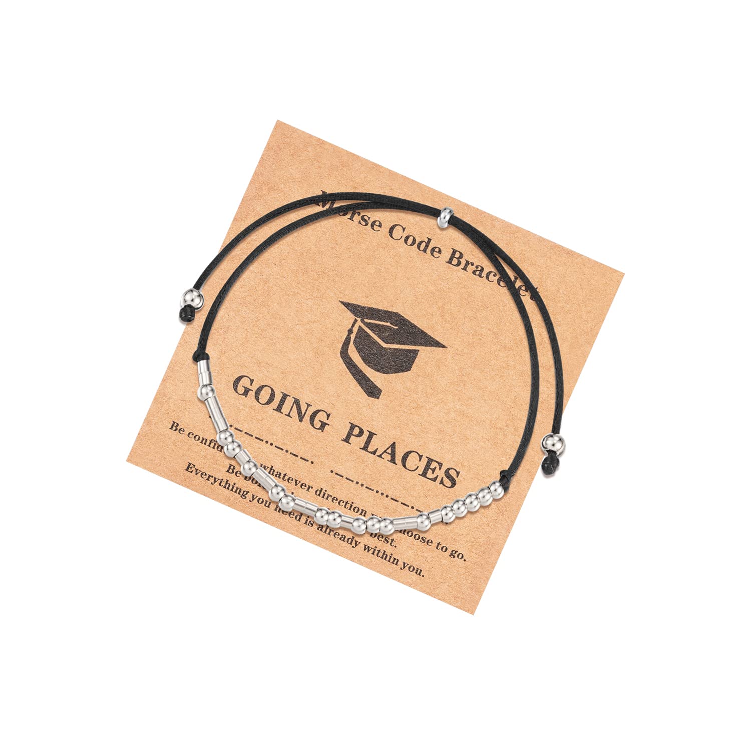 Graduation Gifts for Her Him 2022 Morse Code Bracelets for Daughter Sister Best Friends College Hight School Inspirational Jewelry Gift