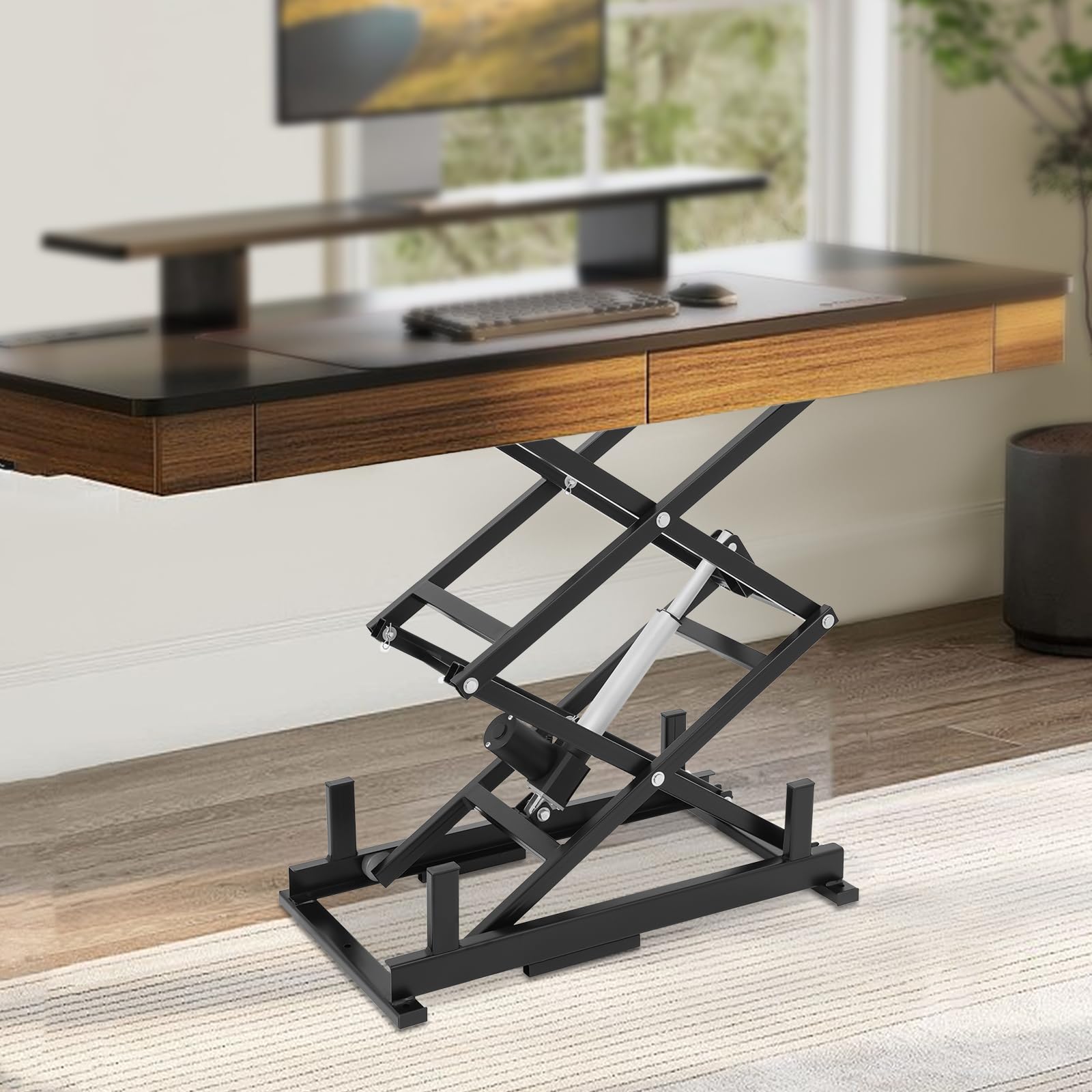 Tavolo di sollevamento elettrico forbice idraulico ascensore tavolo per magazzino trasporto materiale regolabile in altezza 26 5-127 cm portata 63 5 kg con telecomando per officina magazzino e