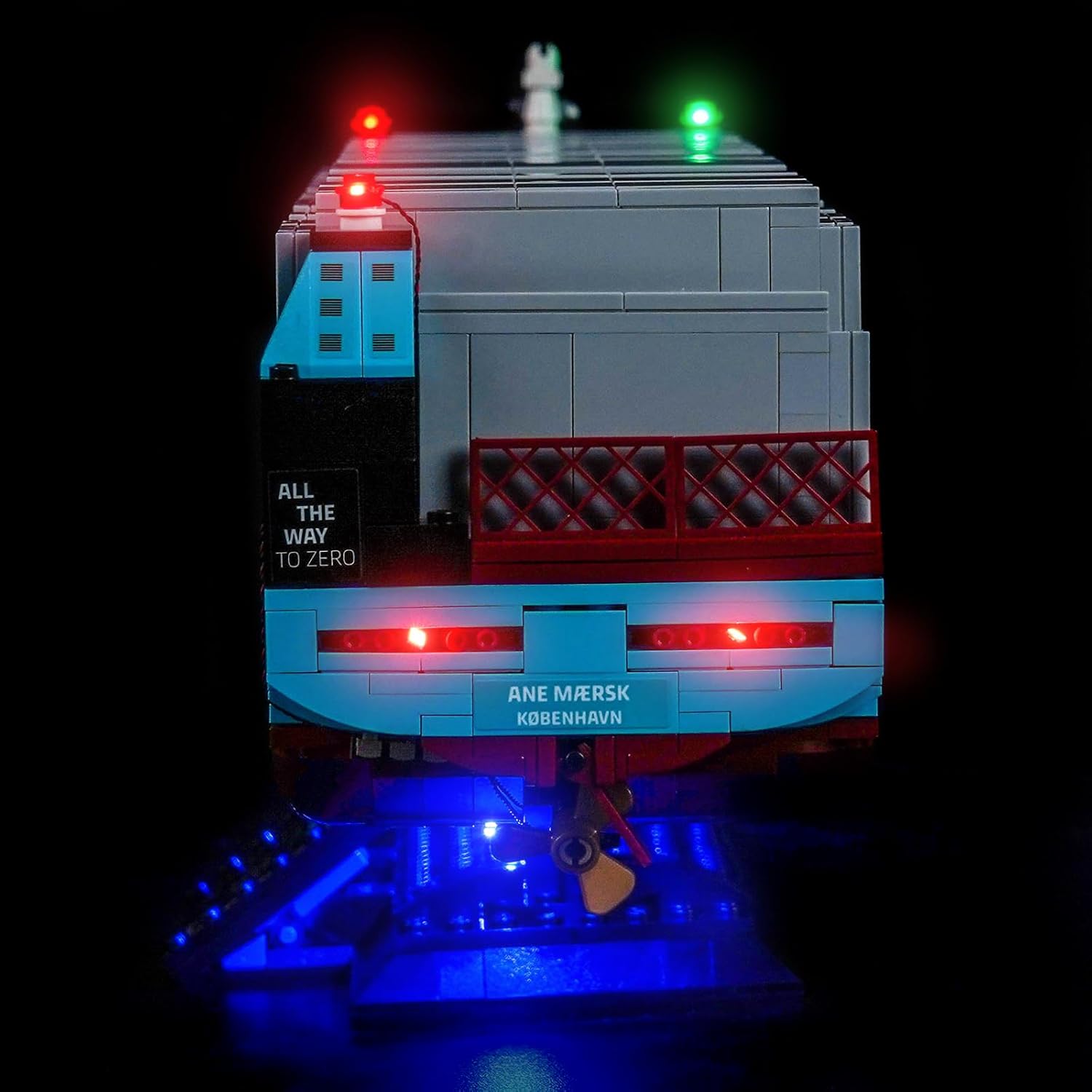 Upgraded Led Light Kit Compatible with LEGO Maersk Dual-Fuel Container Vessel Set, RC Version Compatible with LEGO 40955 (Model Not Included)