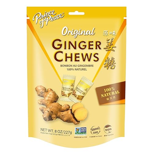 Miniatura 3 de Prince of Peace - Caramelo de jengibre 100% natural (mastica), sabor a limón, 8 onzas