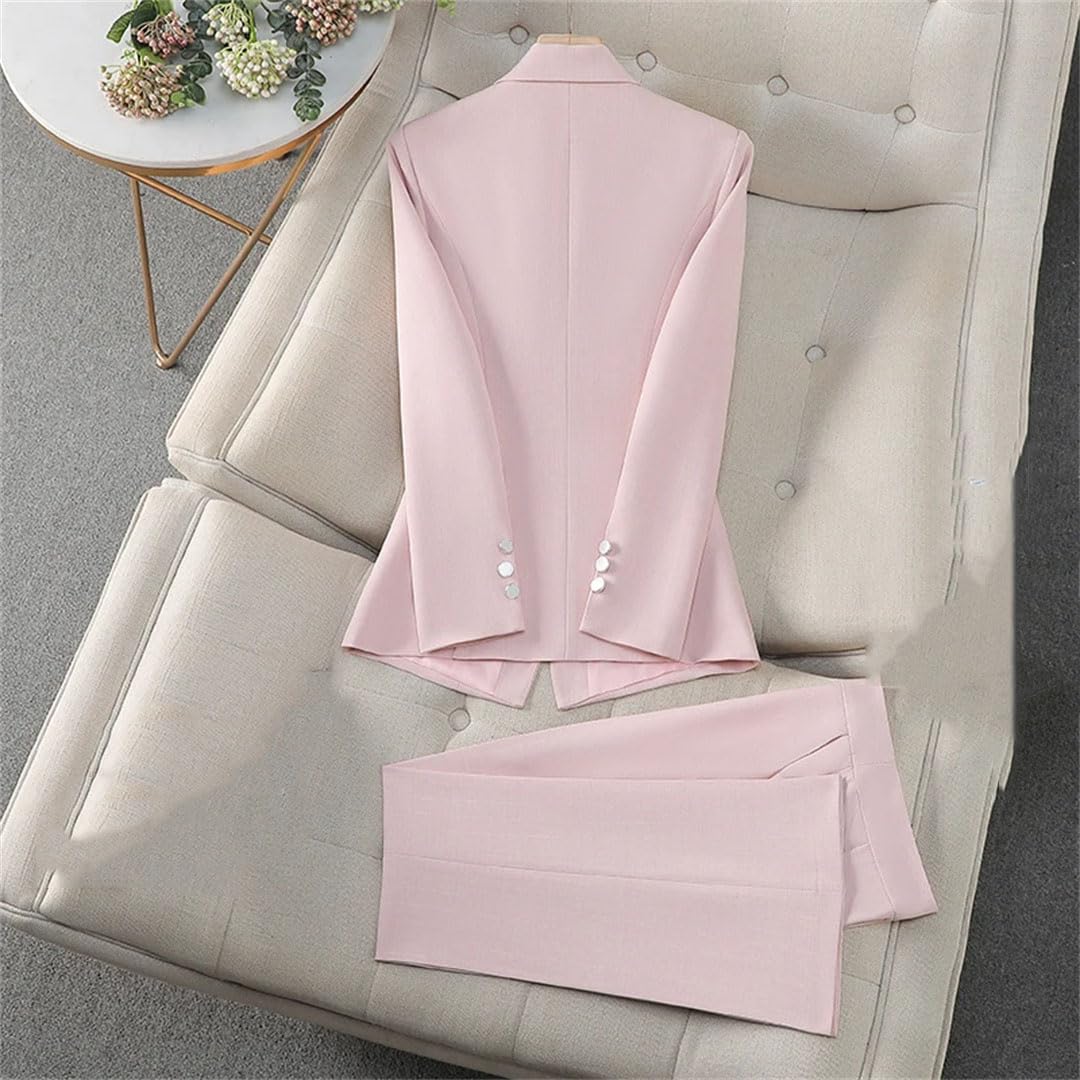 Elegante traje de pantalón para mujer, ropa de trabajo, oficina, negocios, conjunto de 2 piezas, chaqueta formal y pantalón