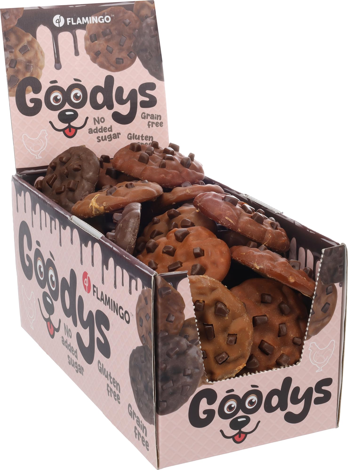 friandises pour Chien - Goodys Biscuits au Poulet Multicolores L - Ø 7 5 cm - 1 5 kg - sans Gluten - sans céréales - sans sucres ajoutés