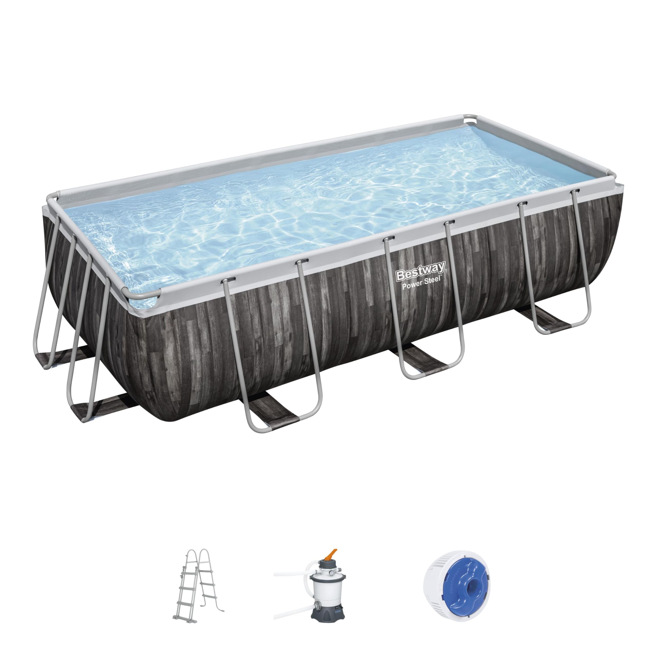 Bestway 5615A Piscina Fuori Terra Power Steel™ Rettangolare da 404x201x100 cm