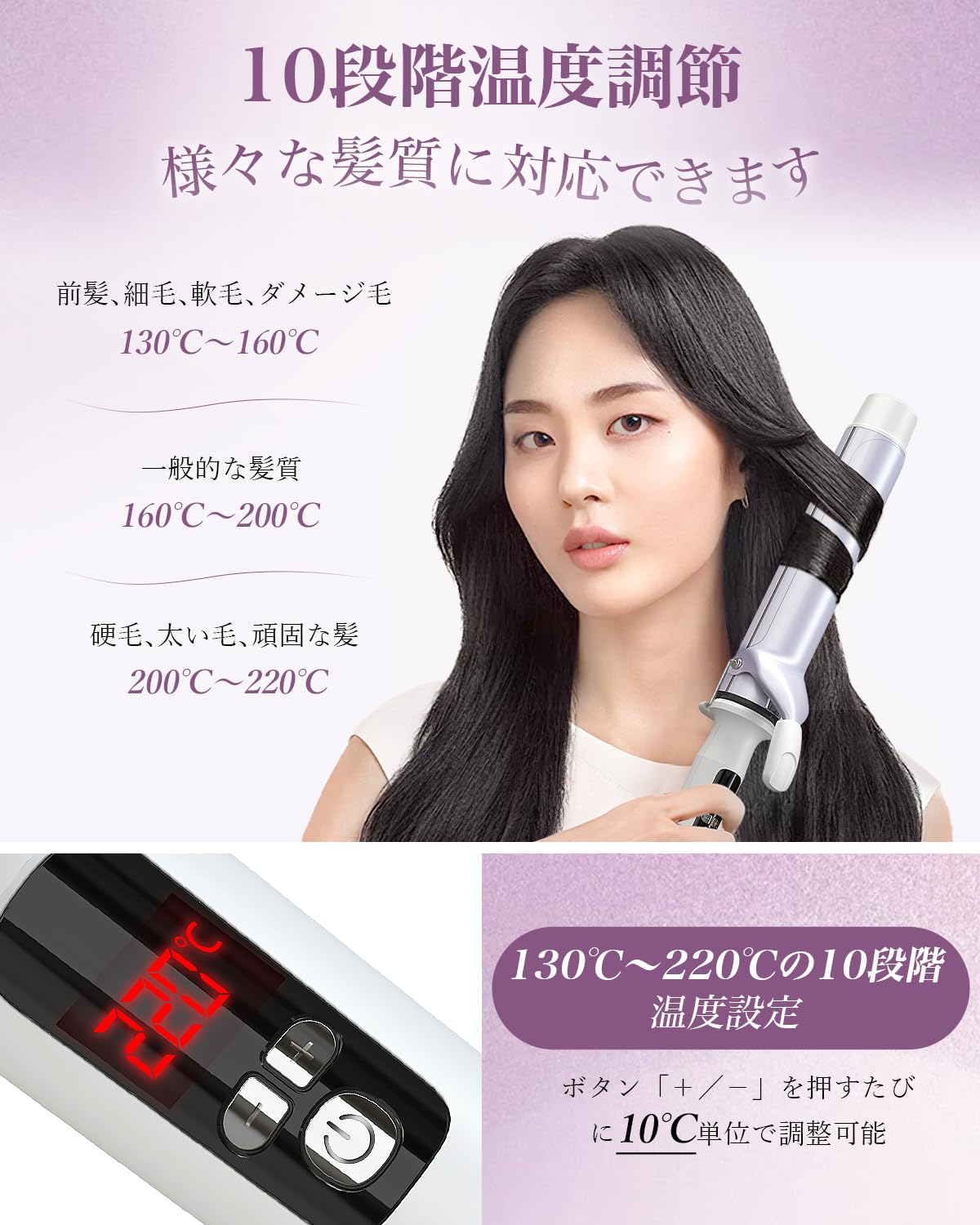 Amazon.co.jp: BAYATA コテ 38mm カールアイロン ヘアアイロン