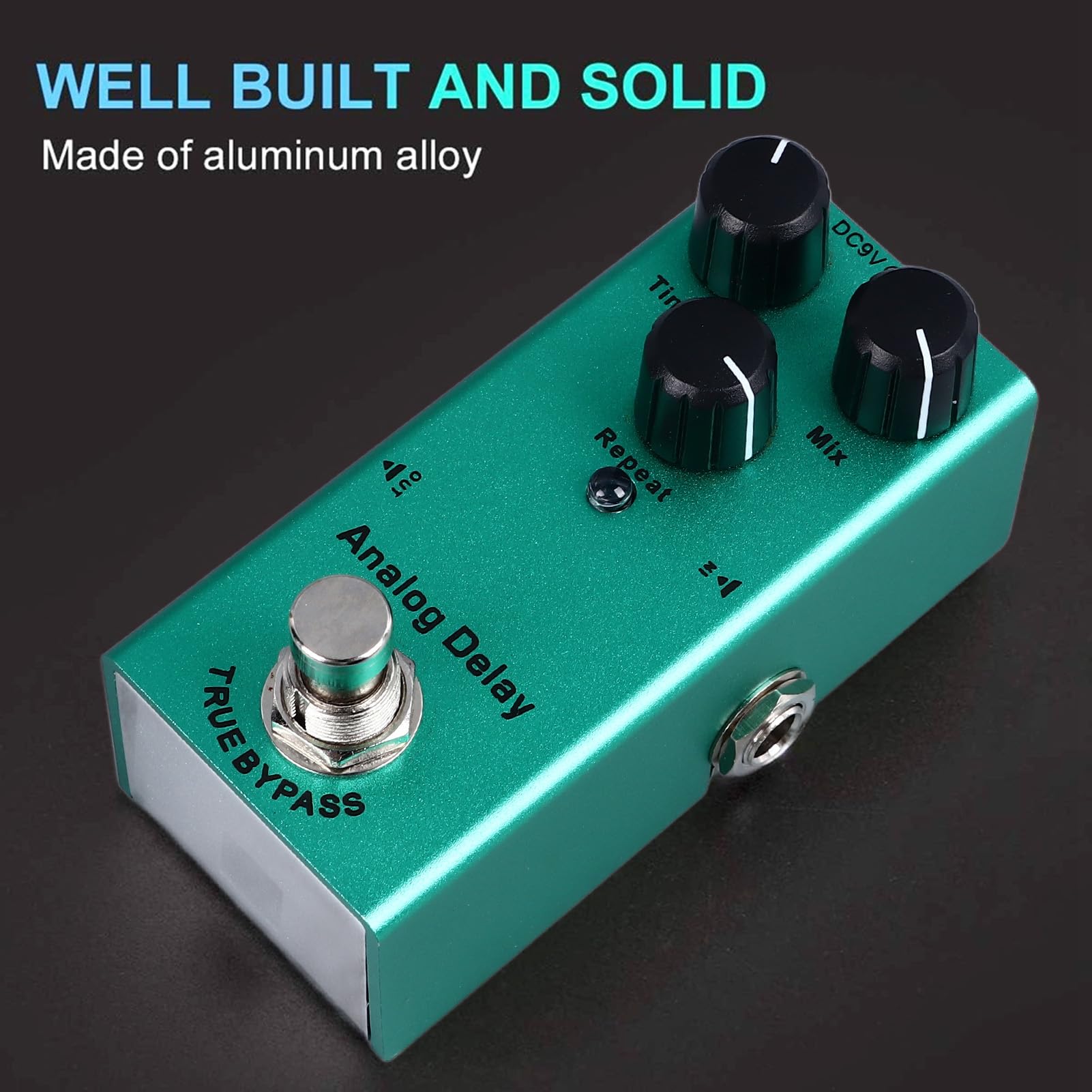 Alimentation Pedale Guitare Pédale D'effet De Guitare En Alliage D'aluminium, Peut Accueillir Jusqu'à 5 Pédales Pour Guitaristes, Sablée, 15 X 5,7 Pouces, Sac De Transport Inclus Avec Bande Boss Tu 3s