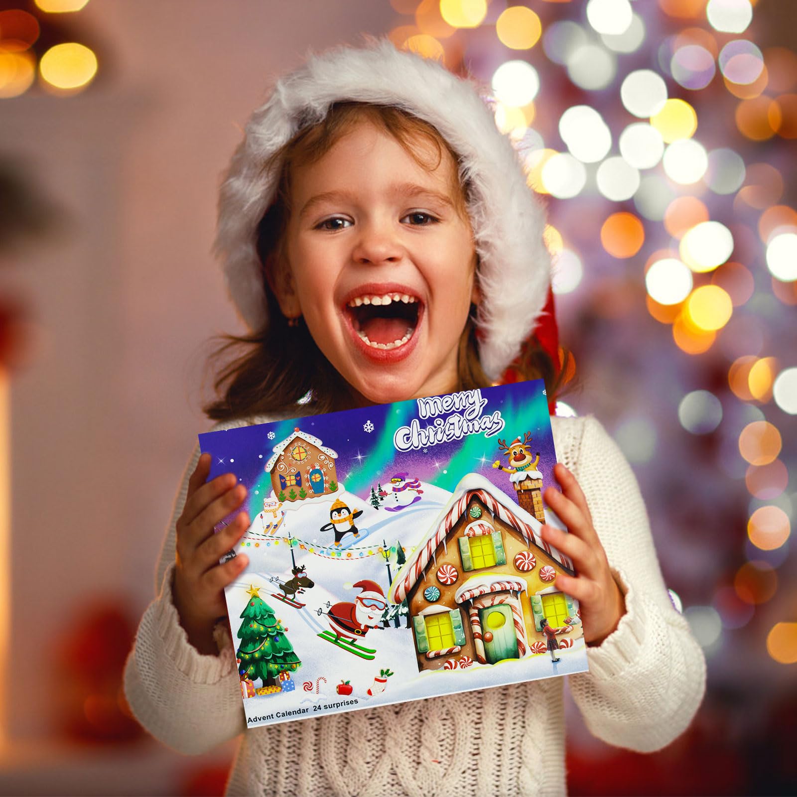 Christmas Advent Calendar Bracelets 2024 DIY Jewelry Making Kit 24 Days Xmas Countdown Charms and Beads for Teen Girls 2 Bracelets 22 Charm Beads