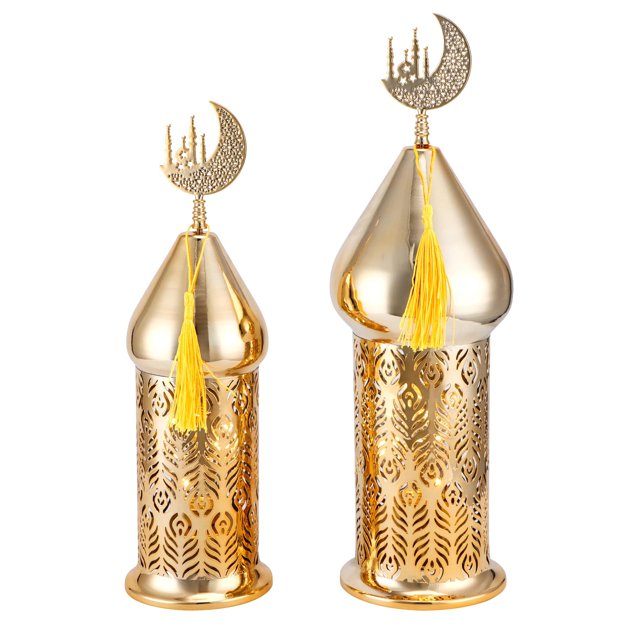 Lantaarn voor ramadan, 2 stuks, hangende ramadan-lantaarn, vintage