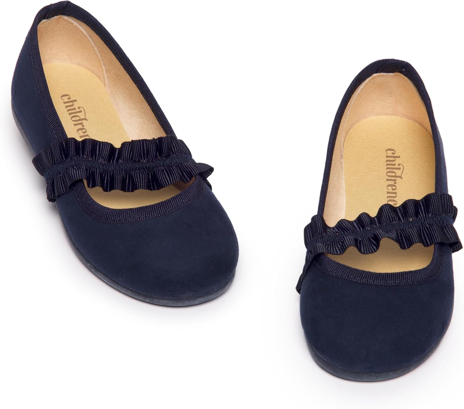 Childrenchic Mary Jane Shoes for Girls – Classic & Comfortable Dress Shoes for Toddlers & Kids – Perfect Flats for School, Play, and Special Occasions (Suede)
