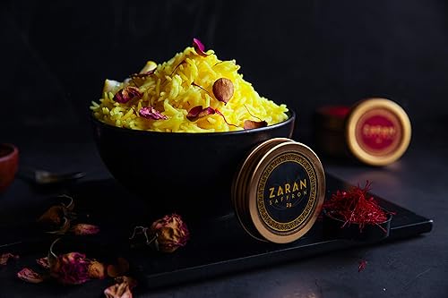 Miniatura 2 de Hilos de azafrán superior (de alta calidad). Especias de azafrán rojo para tu paella, risotto, té persa, arroz persa y leche dorada de Zaran Saffron