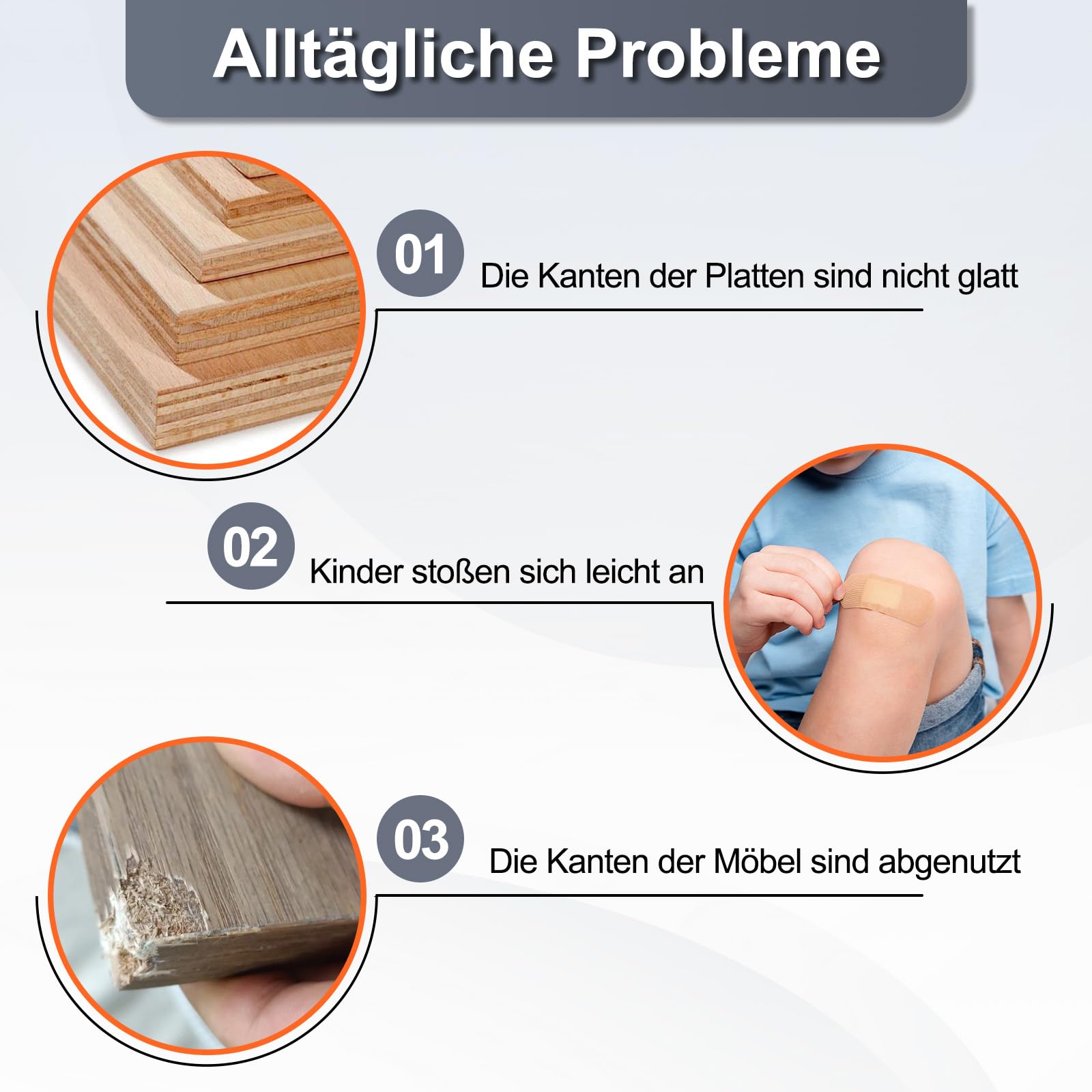 Kantenumleimer selbstklebend, Kantenschutz Baby, Eckenschutz Kantenschutz, U-Förmig TPE Kantenband für Schrankreparatur, Möbelrestaurierung und Renovierung (Weiß,U16mm*3m) - 4