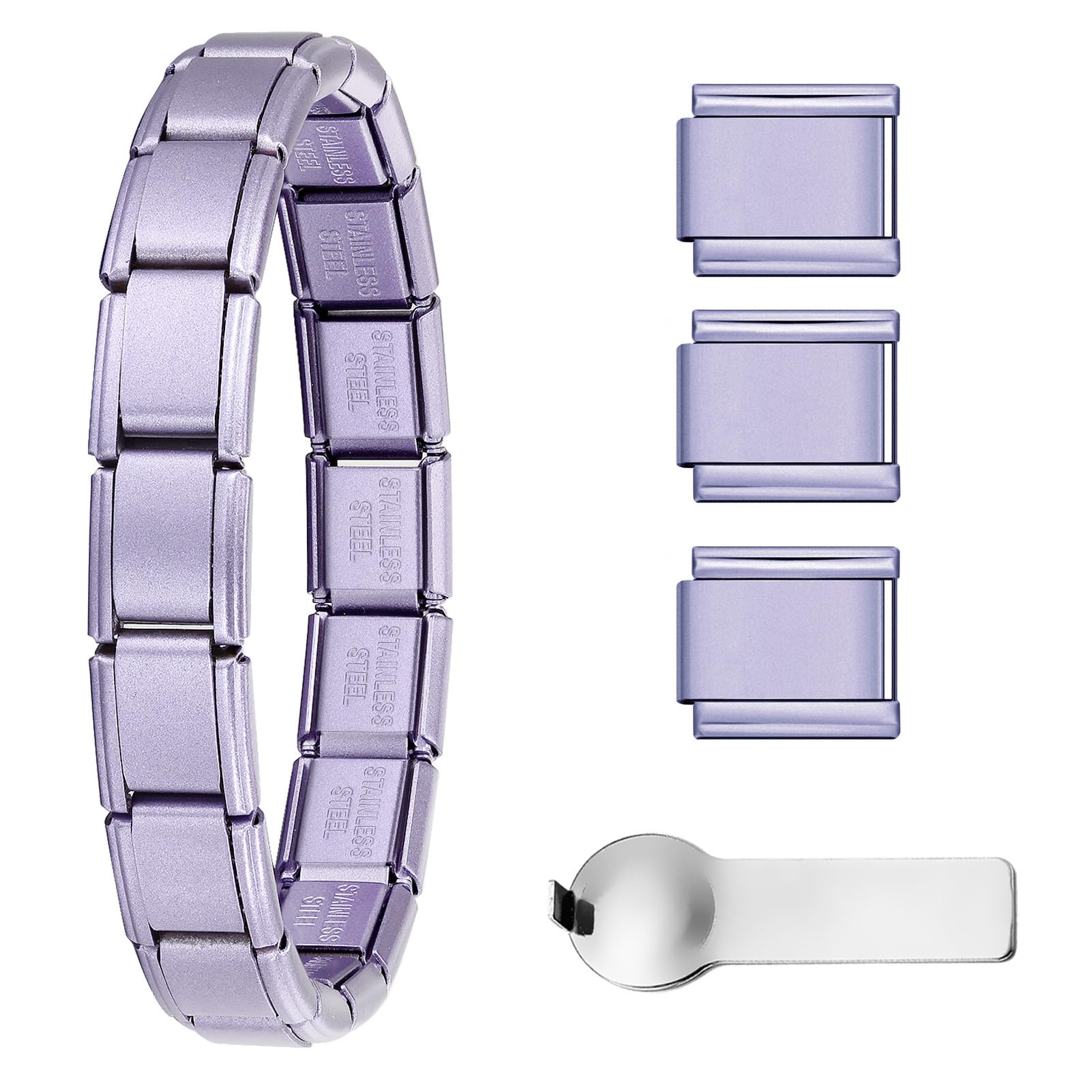 9mm Italian Charm Bracelet Classic Starter 18+3 Links Size 6.5~8.3 in with Connector Tool Stainless Steel for Women Men Son Daughter GIFT Gold丨Silver