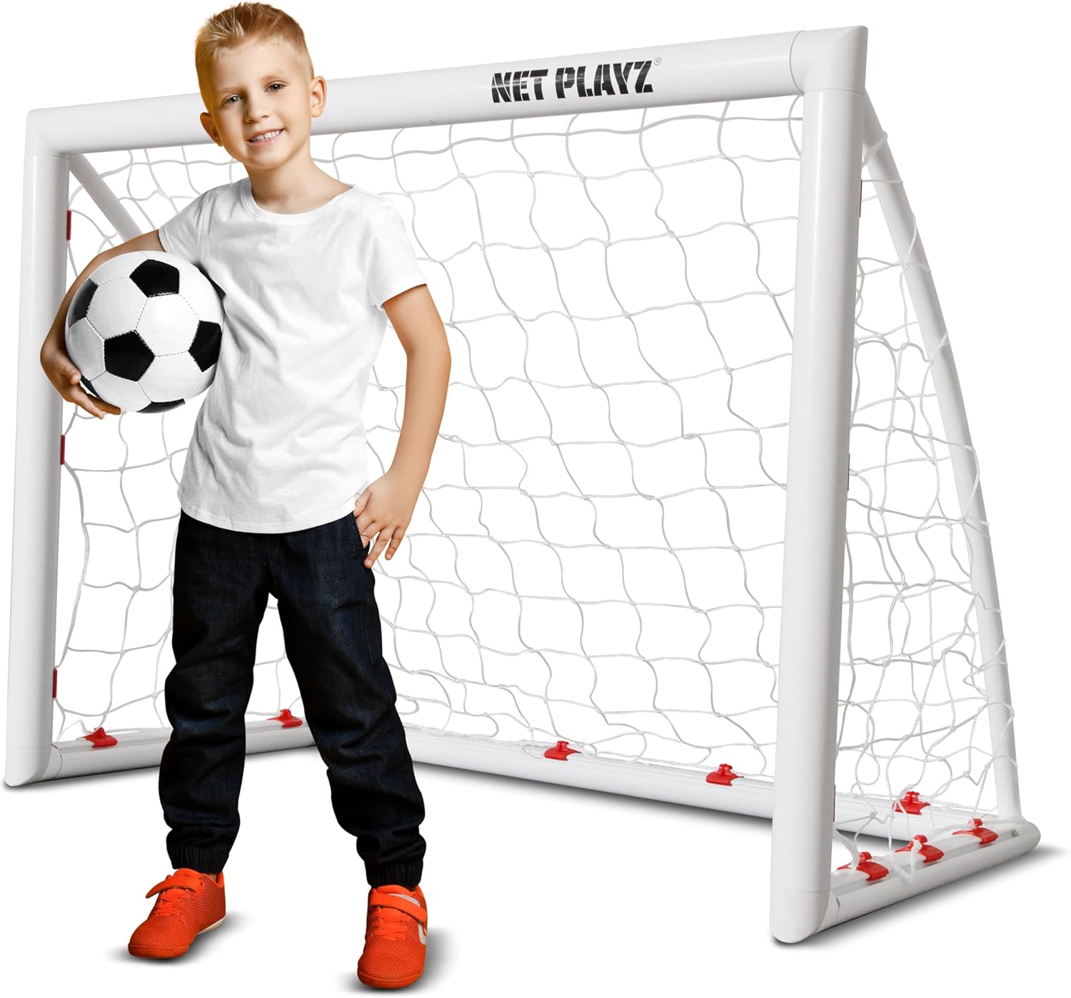 Kids Soccer Goals for Backyard, Kids Soccer Net 4'x3' High-Strength Fast Set-Up | Football Soccer Gifts for Age 3 4 5 6 7 8 9 10 11 12 13 14 Year Old Child Teens & Youth (Weatherproof)