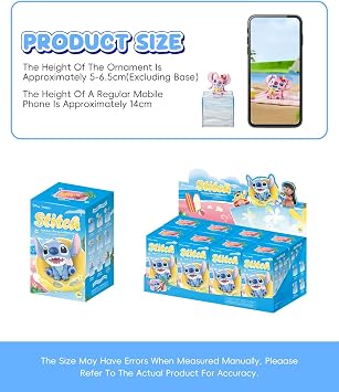 MINISO Disney Stitch Blind Box Summer Party Series Collection Vinyl Figure Surprise Box Random Design Model Collectible Toy for Home Decor Birthday Gifts (Random One Figure)