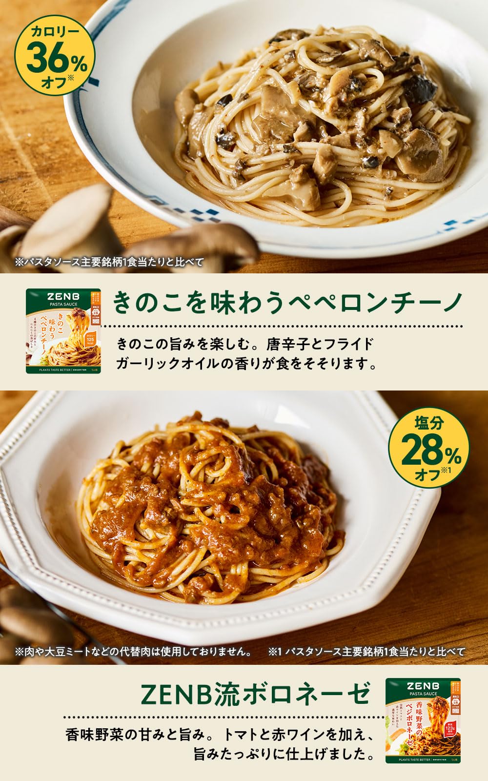 ZENB パスタソース4種6食 糖質オフ グルテンフリー