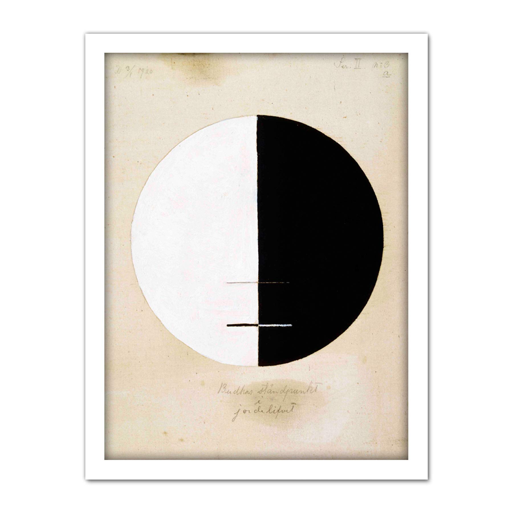 Artery8 Hilma Af Klint Buddhas Standpoint Earthly Life No 3A Artwork Framed Wall Art Print 18X24 Inch