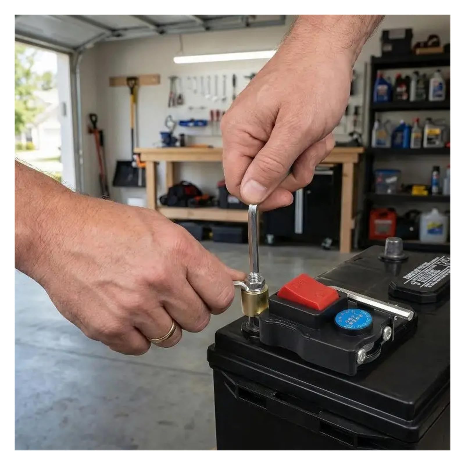 Interruptor de desconexión de batería de automóvil con Pantalla de Voltaje Digital