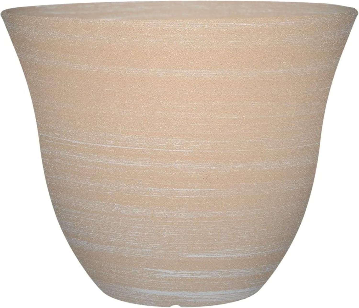 Classic Home and Garden Honeysuckle Resin Flower Pot Planter, Beige, 15