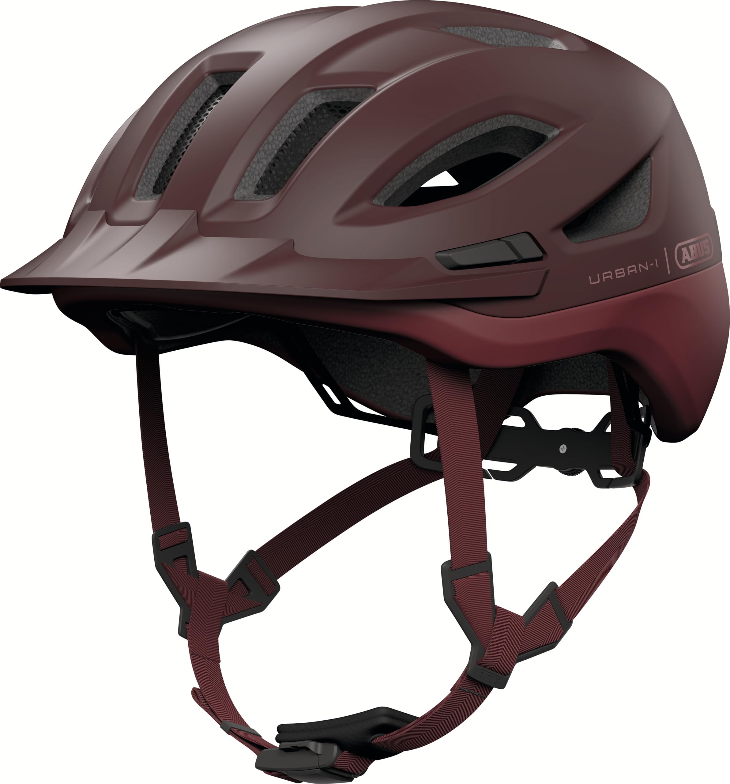 ABUS Stadthelm Urban-I 4.0 ACE Casque de vélo avec feu arrière Rechargeable, 4 Modes d'éclairage, visière, Ouverture tressée et Fermeture magnétique - pour Adolescents, Femmes et Hommes