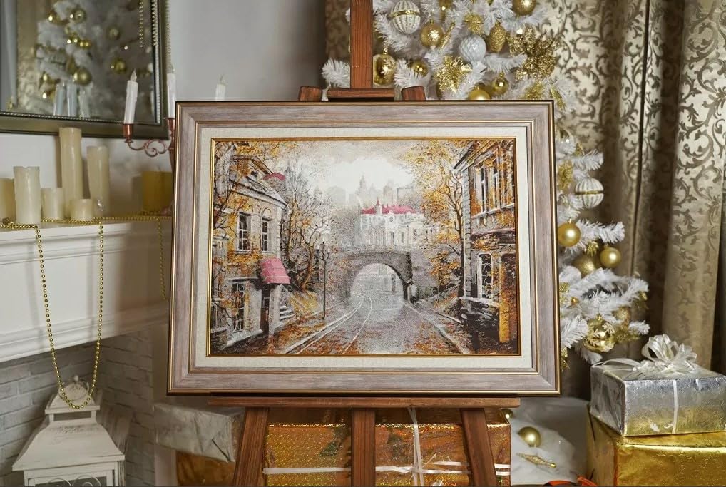 Golden Fleece Kits de bordado de punto de cruz para ciudades adultas, vistas y paisajes lanales - Taganka 40 × 56.5 cm/15.75 × 22.24 ″ 18 unidades