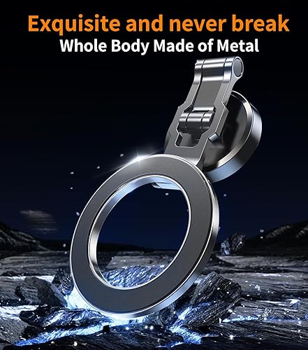 Miniatura 6 de kaistyle Soporte de coche Magsafe triple y todo de metal soporte magnético para teléfono de automóvil, soporte de teléfono celular para salpicadero,