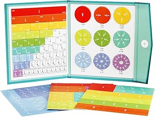 Comprar Magneticas Fracción Conteo Juguetes,Recursos Matemáticos,Rompecabezas Magnético para Niños,Material de Cálculo de Fracturas Magnéticas,Libro de Fracción Magnético,Juego Magnético de Fracciones