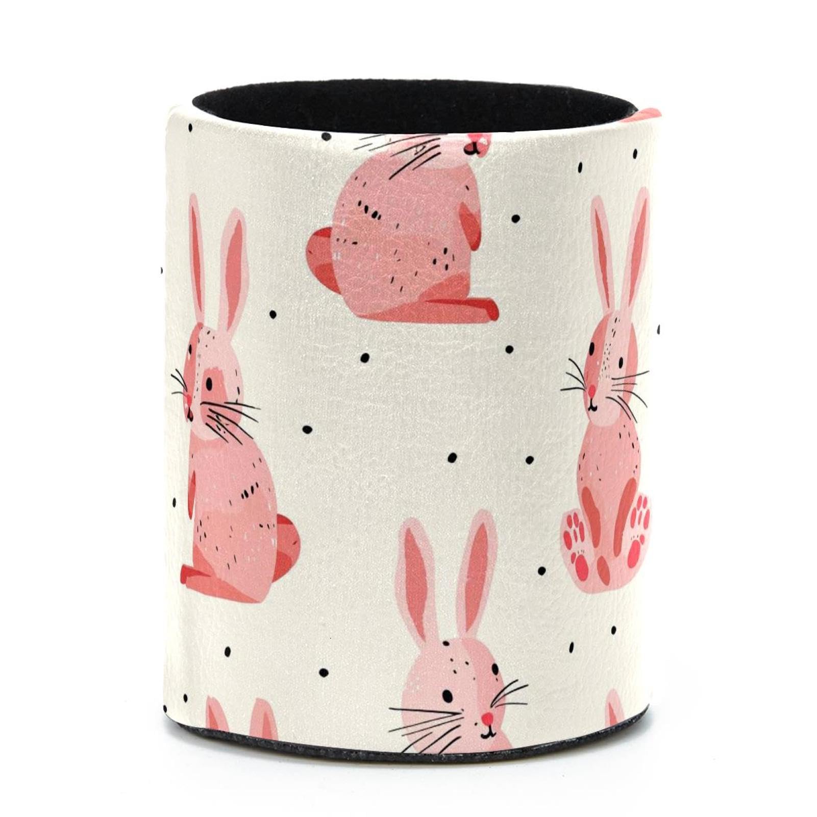 VAPOKF Round Pencil Holders for Desk, Cartoon Rabbit Pen Holders Pen Pot Makeup Brushes Storage Desktop Stationery Supplies Organiser for Home Office
