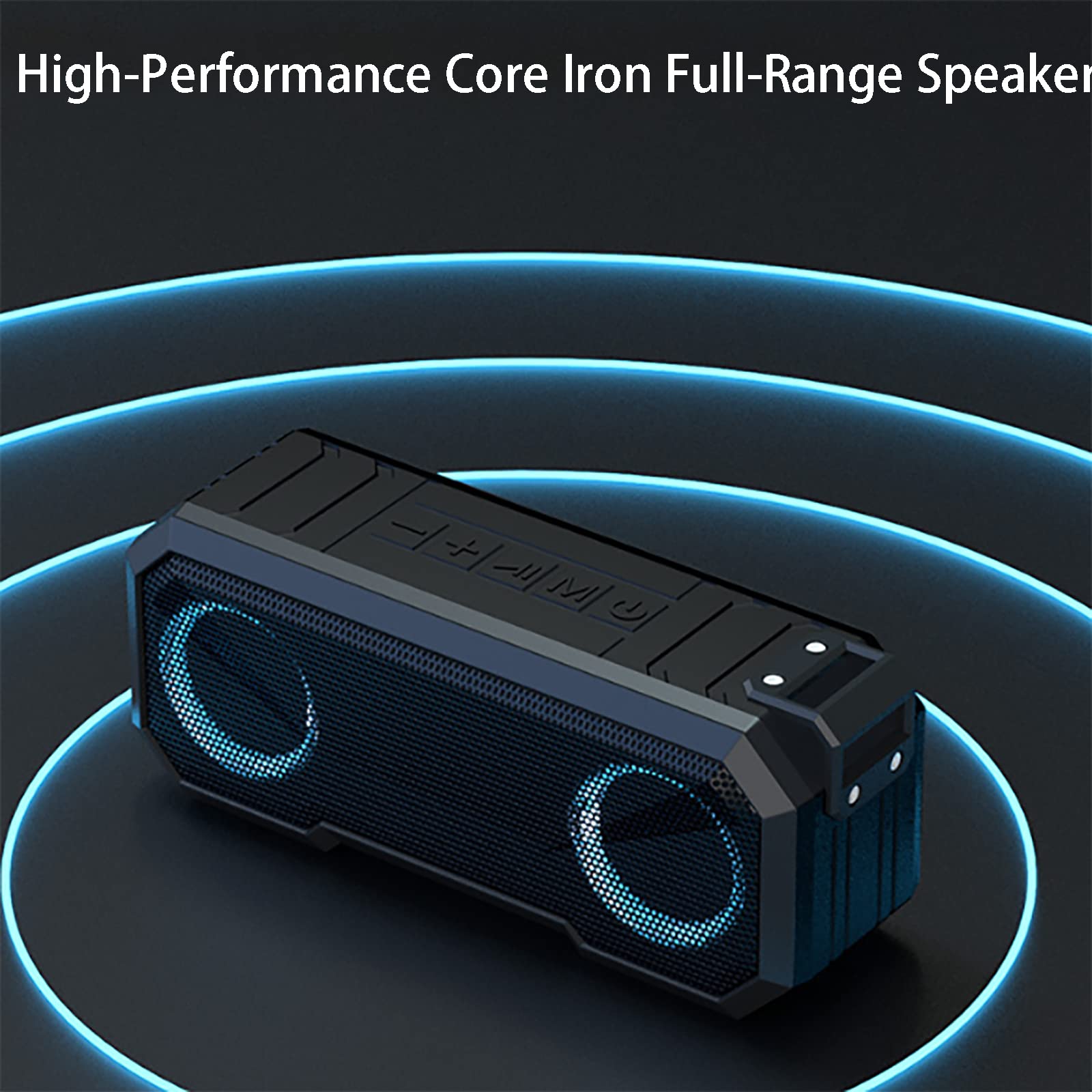 Altoparlante Professionale Bluetooth 5.0,Altoparlante Wireless Stereo Impermeabile IPX7 con Illuminazione a LED a 360° E Tecnologia Seriale Wireless, Raggio Connessione 30 Metri,per Casa