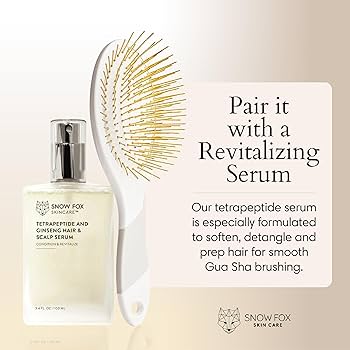 【美品】 FOX GUA SHA ヘアブラシ プレミアム FOXカッサ ウッド ヘアブラシ｜ SNOW FOX SKINCARE