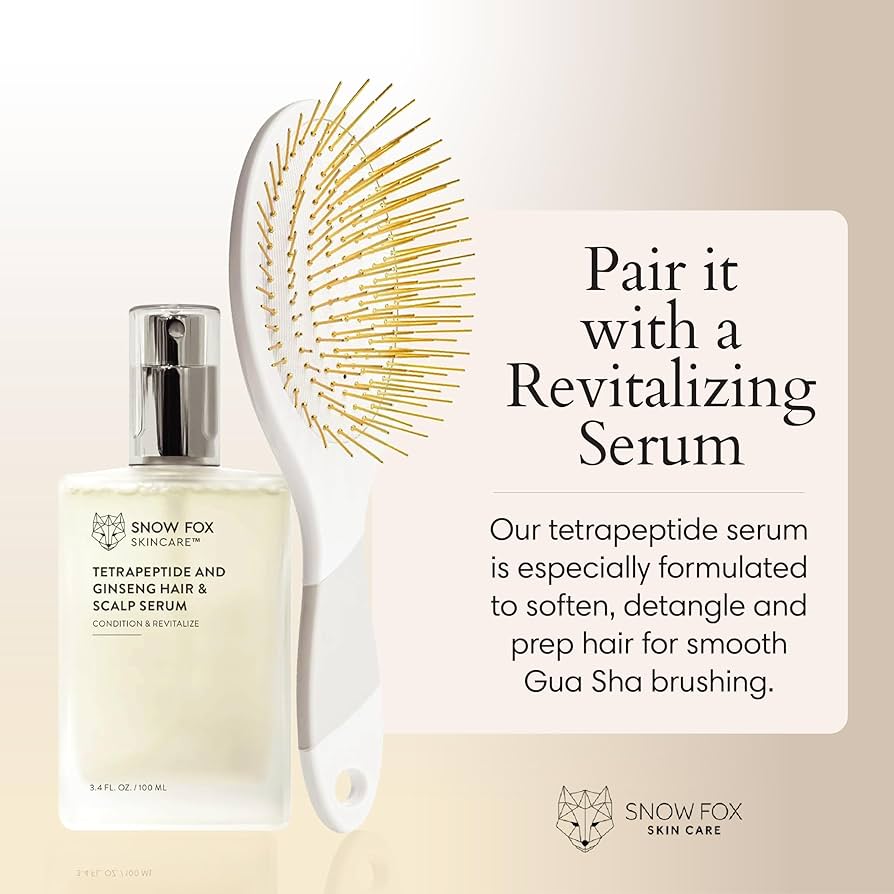 Amazon.com : Snow Fox Skincare Gua Sha Hair Brush - White