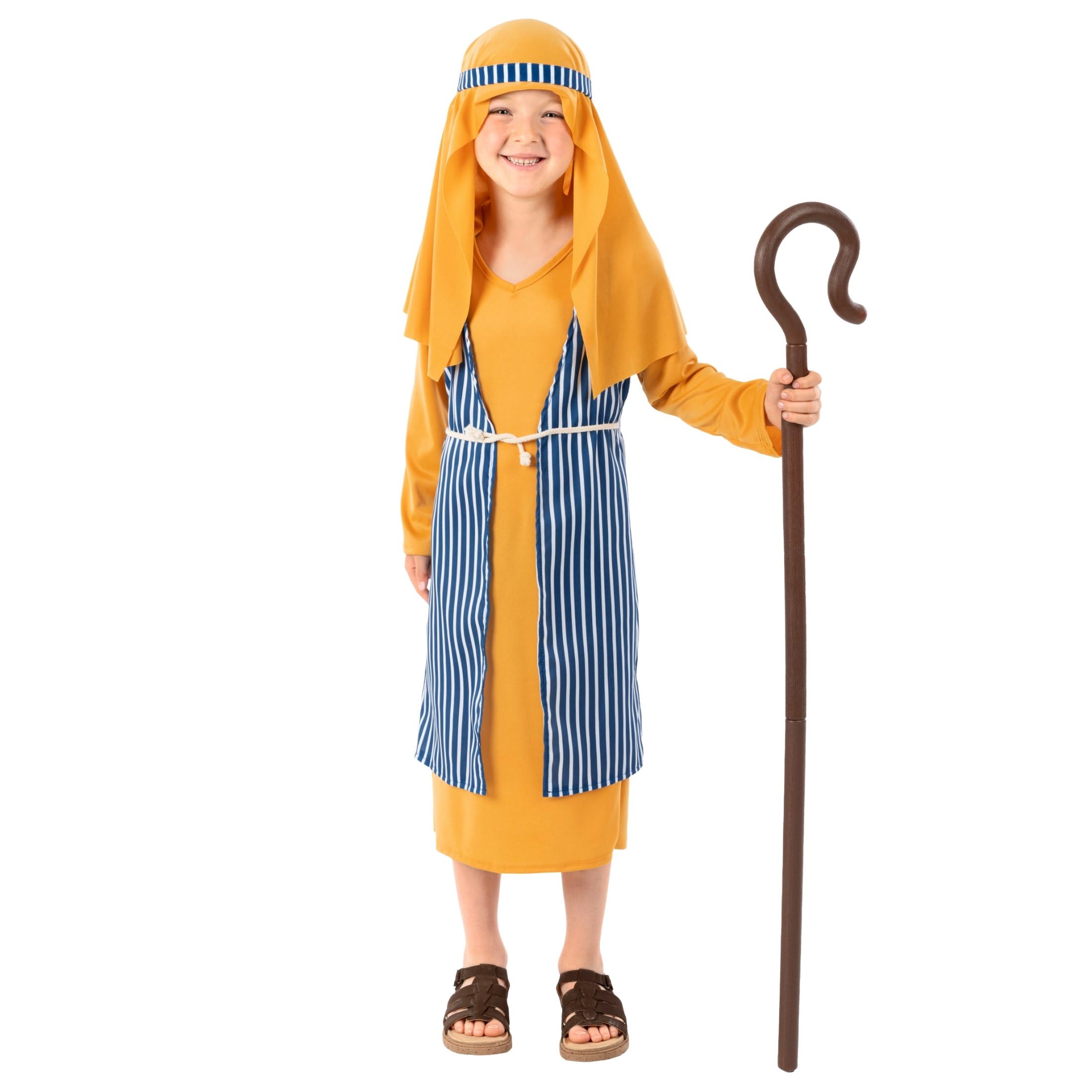 Fun Shack Blue Shepherd Costume Kids, Innkeeper Costume Kids, Nativity Costumes for Boys, Christmas Costumes for Boys