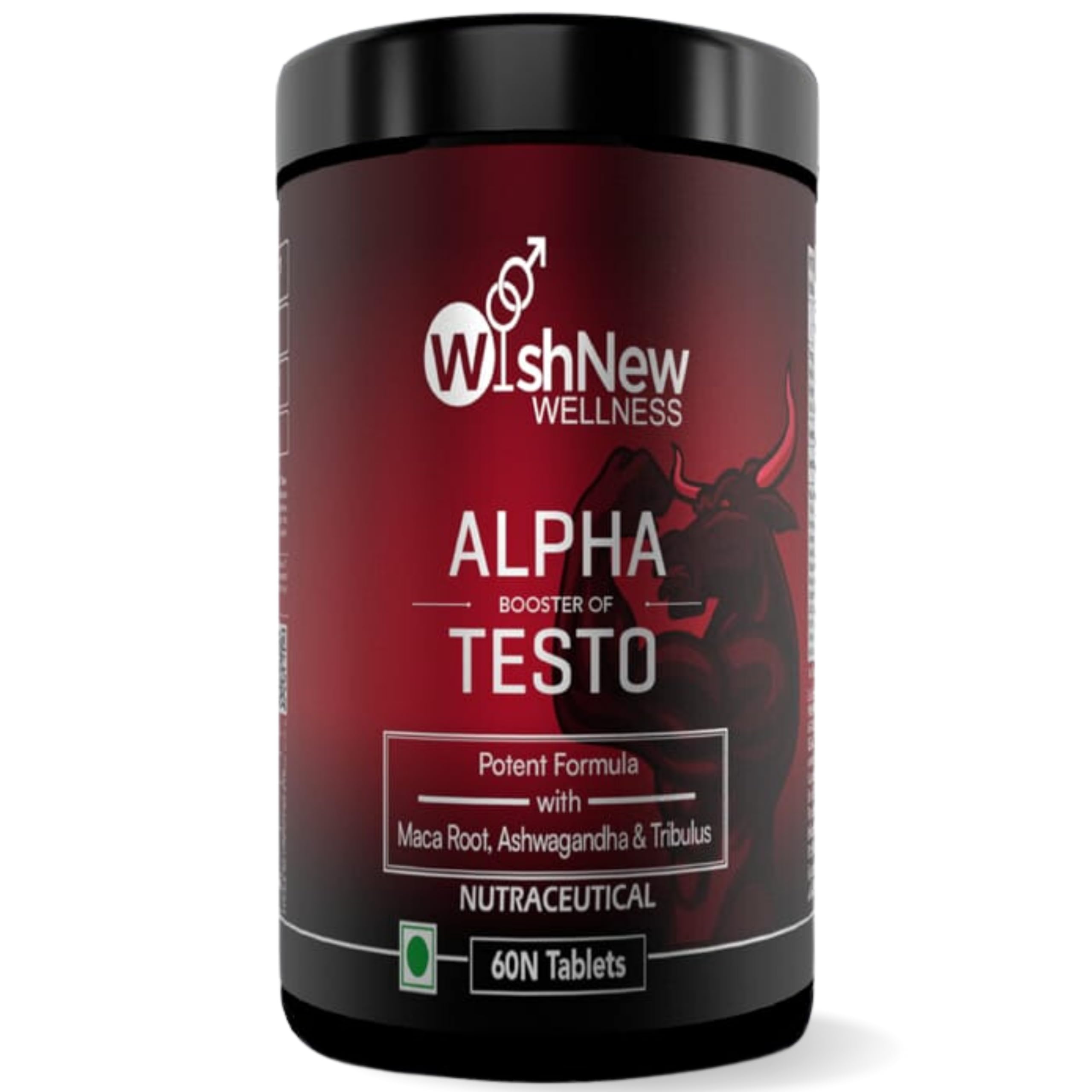 WishNew Wellness ALPHA BOOSTER OF TESTO | 60 Veg Tablets | Enhanced Testosterone Support | Maca, Tribulus, Ginseng | Muscle Growth, Energy, Stamina | Zinc, Vitamin D2 | Mens Health & Vitality (B0CMZS9F1C) Amazon Price History, Amazon Price Tracker