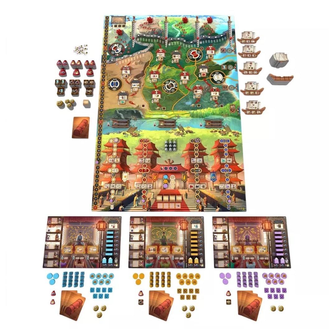 PIXIEGAMES | Tianxia | Jeu de Société Expert | Jeu de Stratégie et de Gestion |Tactique, Diplomatie et Conquête | 1 à 4 Joueurs | Dès 14 Ans