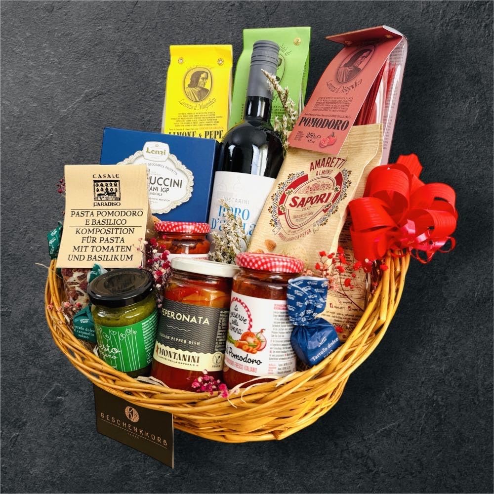 Alles Pasta | Geschenkkorb für Pasta-Liebhaber | Hochwertiger Präsentkorb für Frauen und Männer