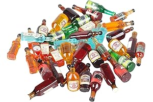 40 Pcs Mini Fake Beer Bottles Mixed Wine Drinks Decoration Beer Glass Model