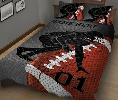 Miniatura 4 de OhaPrints Regalo personalizado de jugador de defensa de fútbol para los amantes de los fanáticos, manta y fundas de almohada, juego de ropa de cama