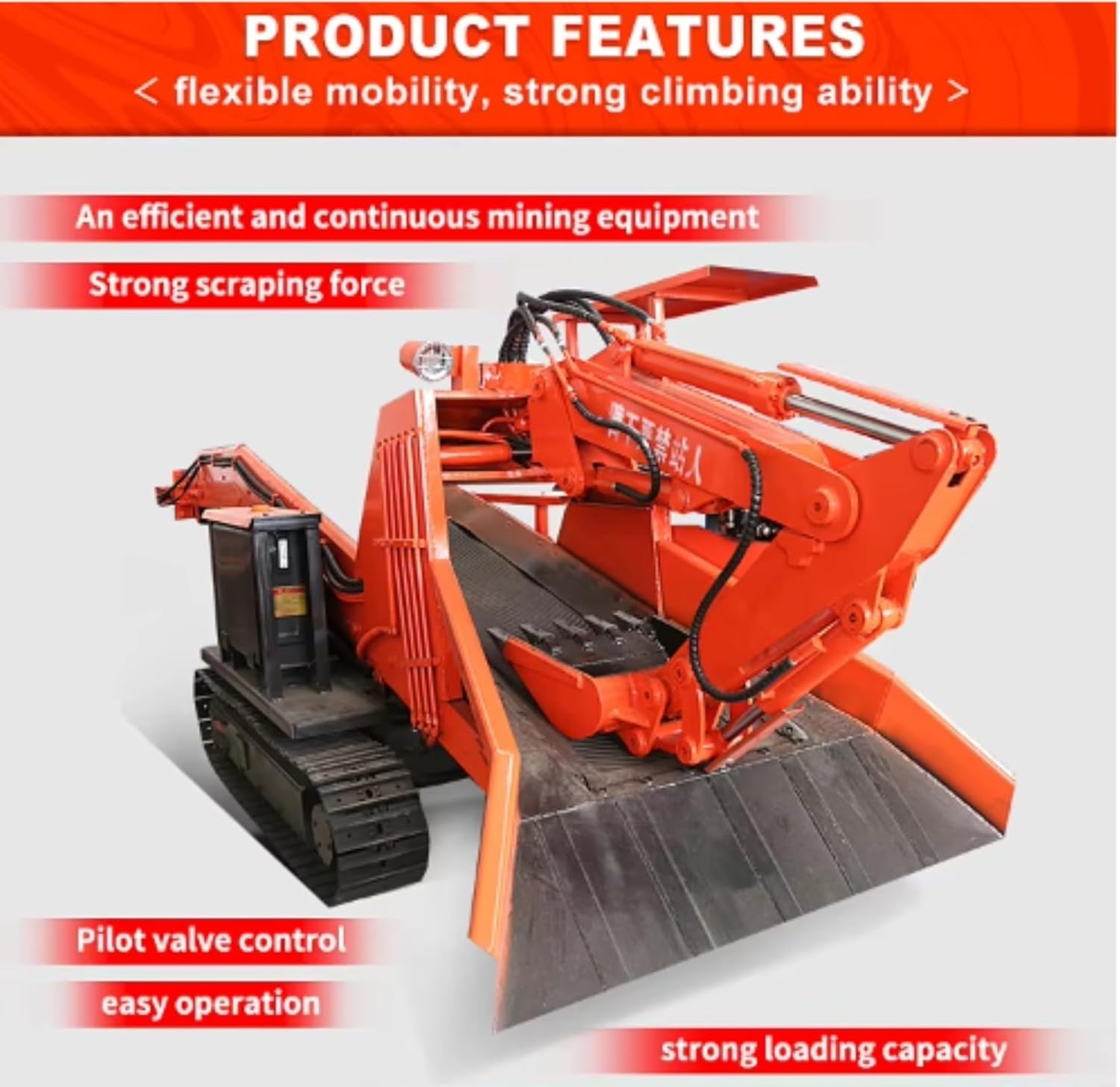 Underground Mining Loader Electric Crawler Shovel, Coal & Rock Scraper, Tunnel Equipment for Sale, Coal, Rock Shovel, Slag Raking & Mucking Loader Machine