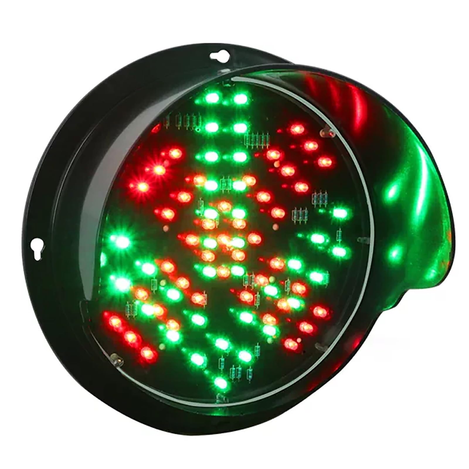 Sygnalizacja Świetlna z Czerwonym Zielonym Oraz Strzałką Krzyżow | 200 mm, Widoczność Ponad 100 m, do Stosowania na Placach Budowy i w Fabrykach(12V)