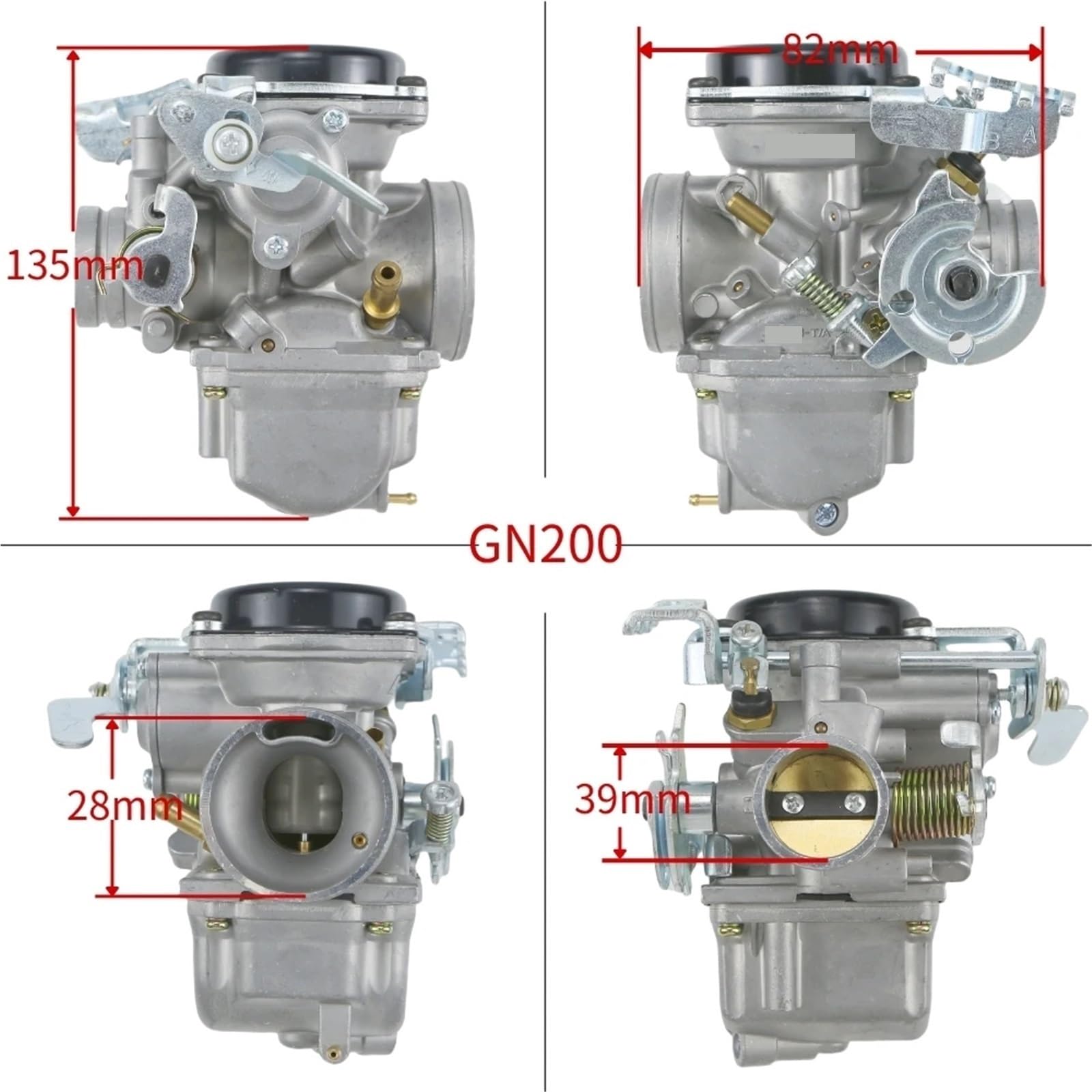 gaźnika motocyklowego Gaźnik motocyklowy do GS200 GN200 QM200GY GY200 WJ200 200cc 250cc skutera terenowego