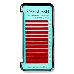 VAVALASH Colored Easy Fan Eyelash Extensions 0.07 C Curl 8-15mm Mixed Tray Red Self Fanning Lashes 2D-10D Colorful Volume lash extensionsRed,0.07-C-8-15 Mix