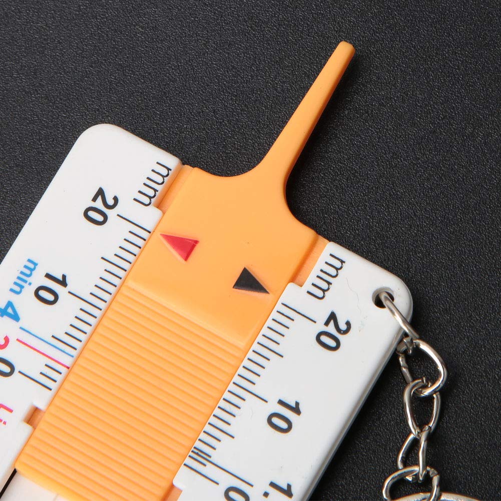 Plastic Tire Depth Gauge Caliper Measuring Ruler Tool for Accurate Readings on Tires 0-20mm