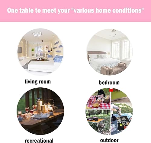 Miniatura 7 de Mesa plegable portátil  Pequeña mesa plegable al aire libre, adecuada para viajes, camping, playa, barbacoa, picnic, fiesta, patio (negro)